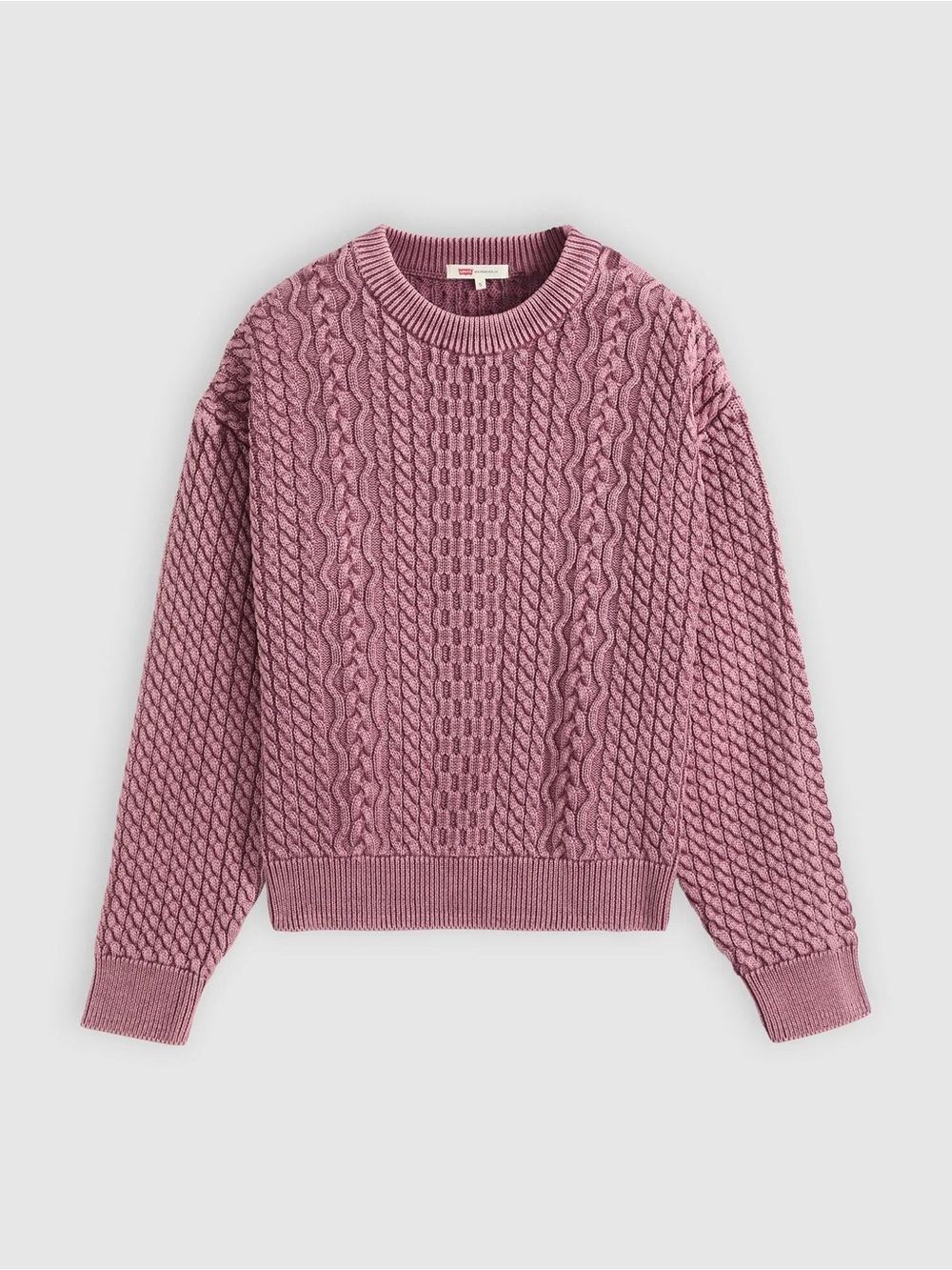 Levi’s Pink Cable Knit Crewneck Sweater — NWT, XS